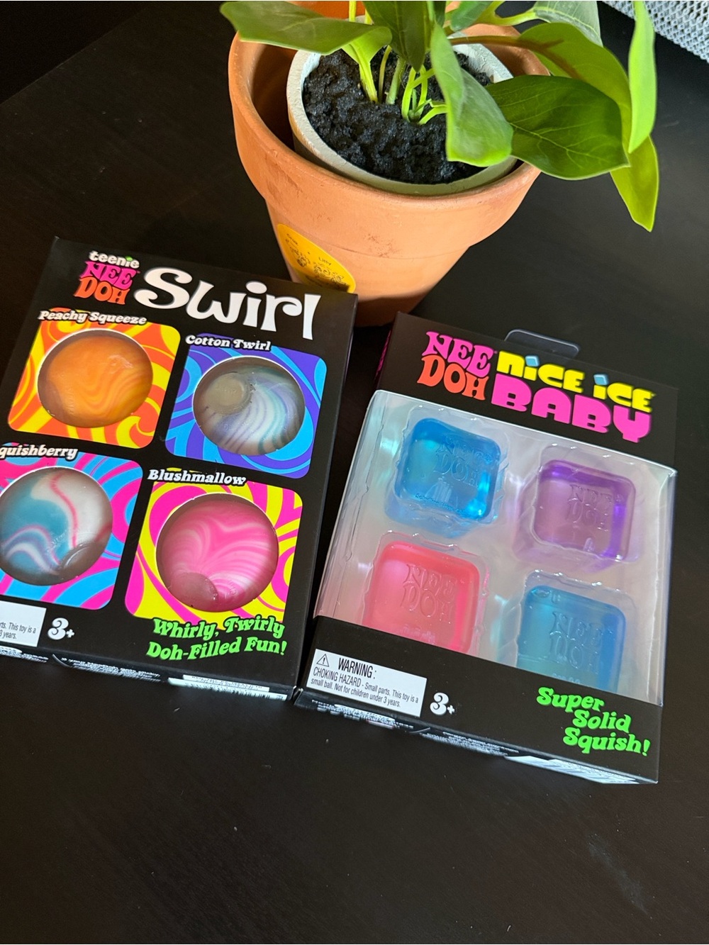 Two Pack NeeDoh Swirl balls & Nice ice Baby cubes Authentic